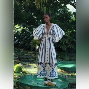 FARM Rio BRAND NEW pineapple linen dress Medium